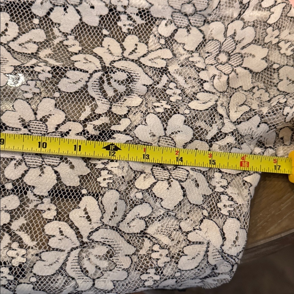 Dress code - Crop Top Lace Women's with White/ black lace detailing. Sz S - Picture 8 of 10